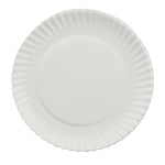 White Paper Plates, 6" Dia, 100/pack, 10 Packs/carton