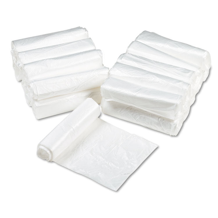 Can Liners, 33 gal, 11 mic, 33" x 40", Natural, 25 Bags/Roll, 20 Rolls/Carton