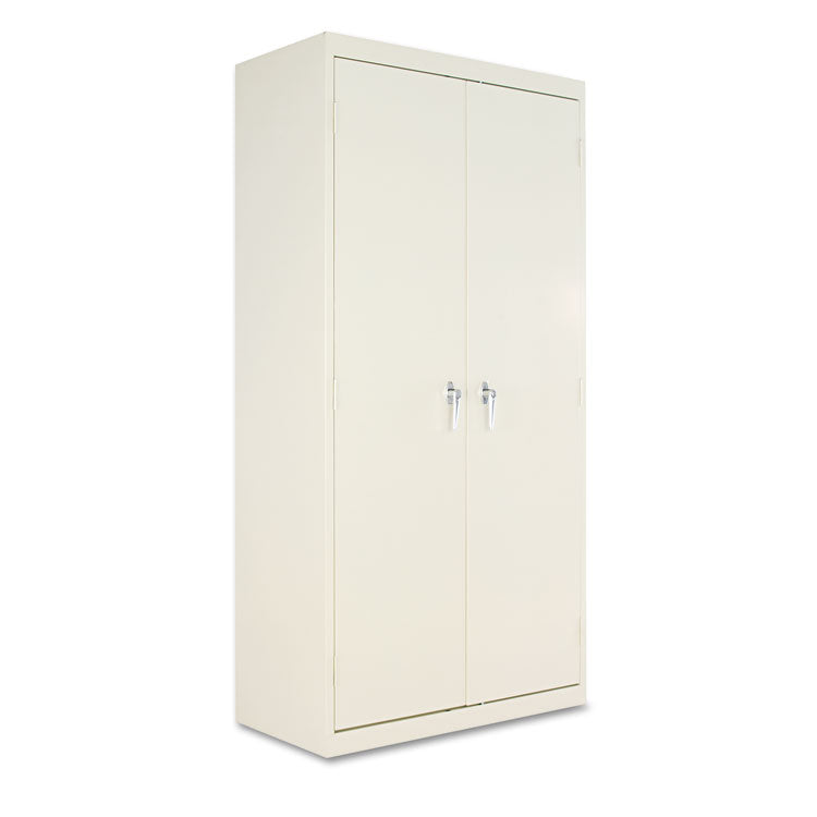 Assembled 72" High Heavy-Duty Welded Storage Cabinet, Four Adjustable Shelves, 36w X 18d, Putty