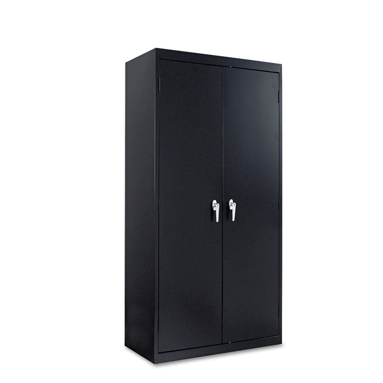 Assembled 72" High Heavy-Duty Welded Storage Cabinet, Four Adjustable Shelves, 36w X 18d, Black