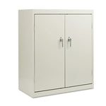 Assembled 42" High Heavy-Duty Welded Storage Cabinet, Two Adjustable Shelves, 36w X 18d, Light Gray