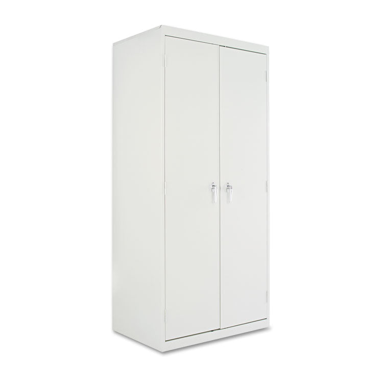 Assembled 78" High Heavy-Duty Welded Storage Cabinet, Four Adjustable Shelves, 36w X 24d, Light Gray