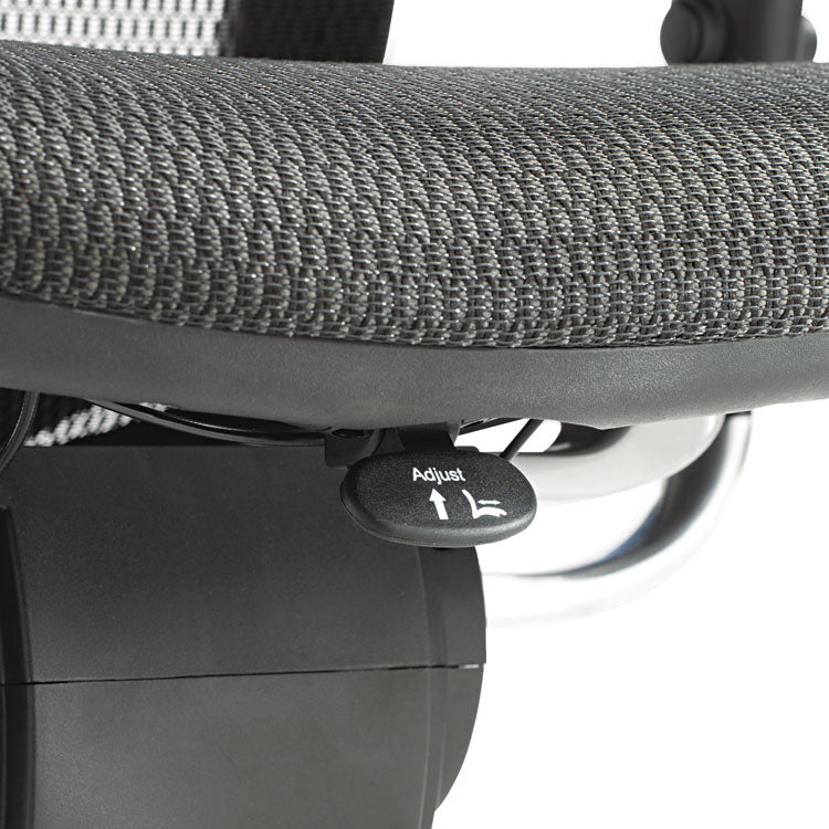 Alera Eq Series Ergonomic Multifunction Mid-Back Mesh Chair, Supports Up To 250 Lb, Black