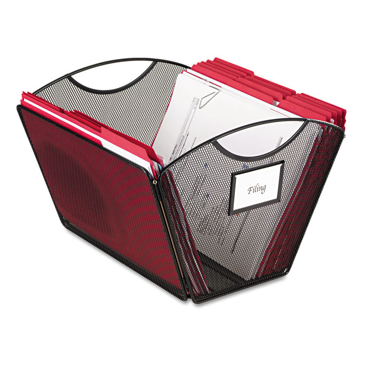 Onyx Mesh Desktop Tub File, Letter Files, 12.5" X 13.75" X 9.5", Black