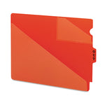 End Tab Poly Out Guides, Two-Pocket Style, 1/3-Cut End Tab, Out, 8.5 X 11, Red, 50/box