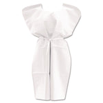 Disposable Patient Gowns, 3-Ply Tissue Poly Tissue, 30" x 42", White, 50/Carton
