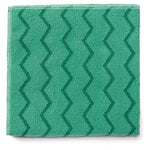 Reusable Cleaning Cloths, Microfiber, 16 X 16, Green, 12/carton