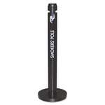 Smoker's Pole, Round, Steel, 0.9 gal, 4 dia x 41h, Black