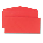 Colored Envelope, #10, Commercial Flap, Gummed Closure, 4.13 X 9.5, Red, 25/pack