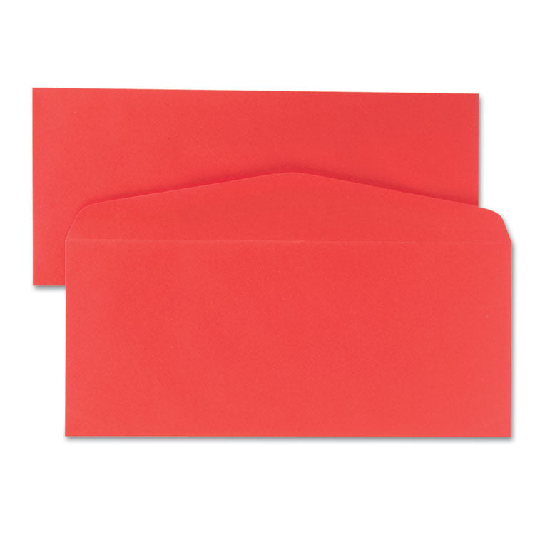 Colored Envelope, #10, Commercial Flap, Gummed Closure, 4.13 X 9.5, Red, 25/pack