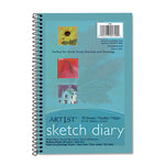 Art1st Sketch Diary, 64 lb Text Paper Stock, Blue Cover, (70) 9 x 6 Sheets