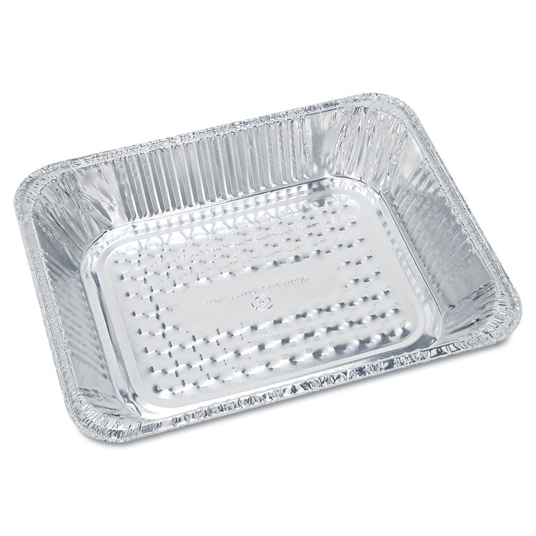 Aluminum Oblong Container, 1 lb, 4.56 x 5.56 x 1.63, Silver, 1,000/Carton