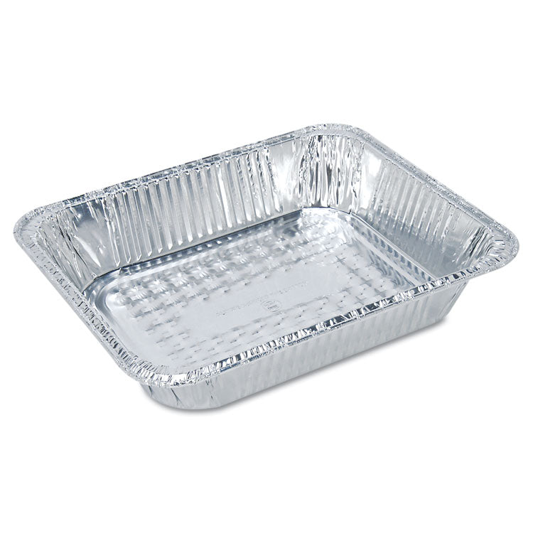 Aluminum Oblong Container, 1 lb, 4.56 x 5.56 x 1.63, Silver, 1,000/Carton