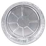 Round Aluminum Container with Lid, 48 oz, 9" Diameter, Silver, 500/Carton