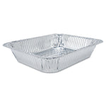 Aluminum Steam Table Pans, Half-Size Shallow, 1.69" Deep, 10.38 x 12.75, 100/Carton