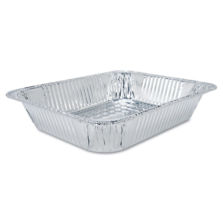 Aluminum Steam Table Pans, Half-Size Shallow, 1.69" Deep, 10.38 x 12.75, 100/Carton