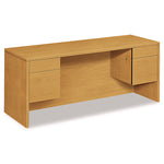 10500 Series Kneespace Credenza With 3/4-Height Pedestals, 72w x 24d x 29.5h, Harvest