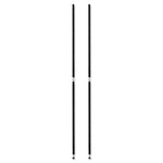 Stackable Posts For Wire Shelving, 36 "high, Black, 4/pack