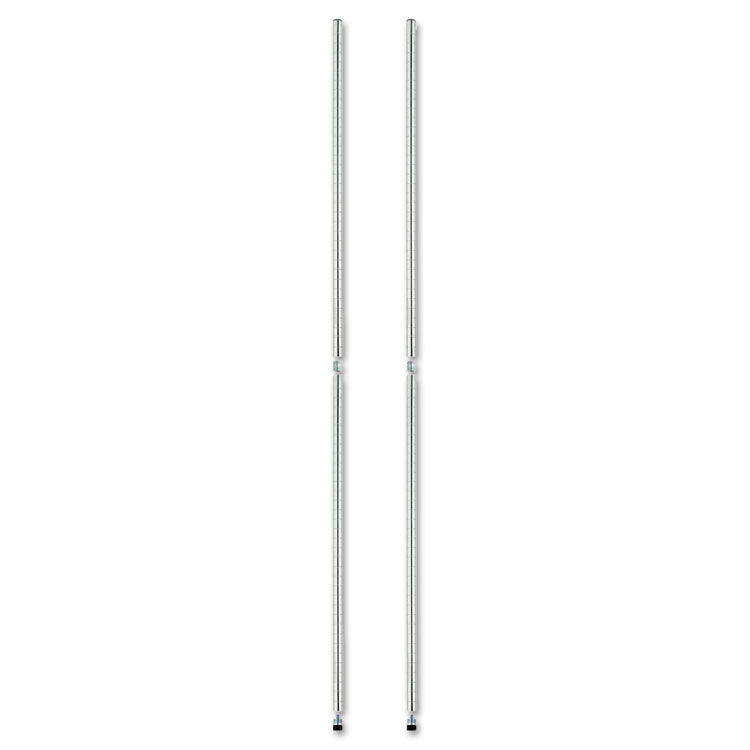Stackable Posts For Wire Shelving, 36" High, Silver, 4/pack