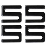 Wire Shelving S Hooks, Metal, Black, 4 Hooks/pack