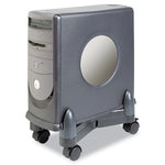 Computer Stand with Locking Wheels, Supports 40 lb, 3 x 16.5 x 4.5, Black