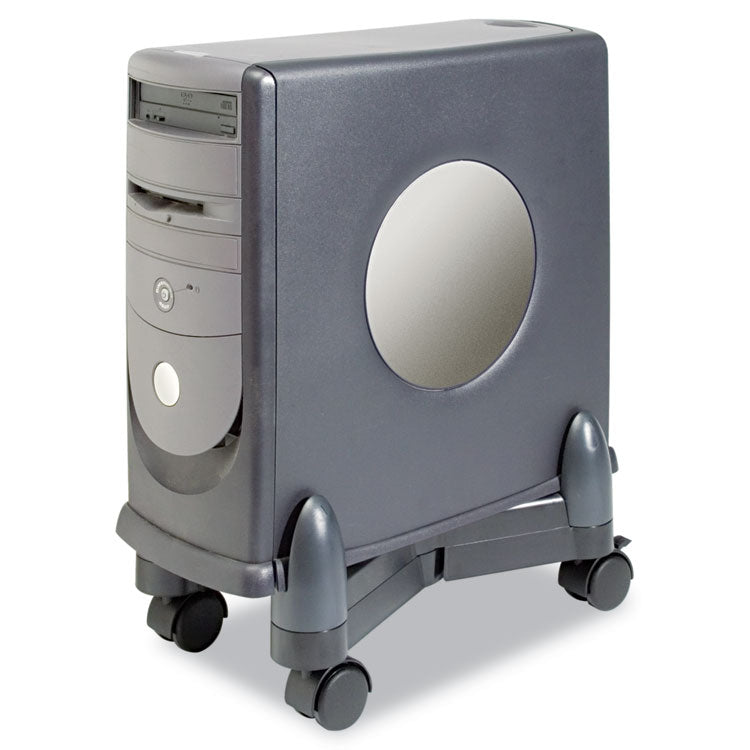 Computer Stand with Locking Wheels, Supports 40 lb, 3 x 16.5 x 4.5, Black