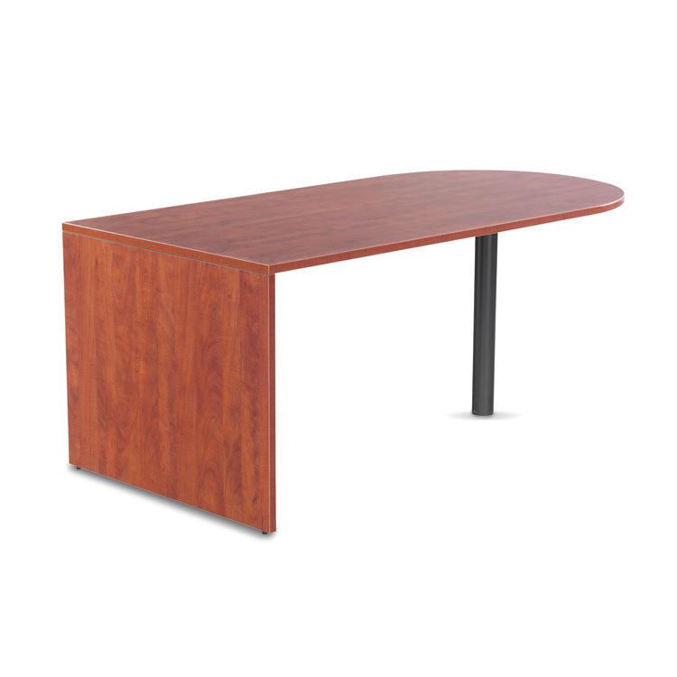 Alera Valencia Series D-Top Desk, 71" X 35.5" X 29.63", Medium Cherry