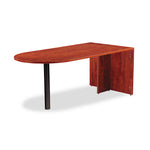 Alera Valencia Series D-Top Desk, 71" X 35.5" X 29.63", Medium Cherry