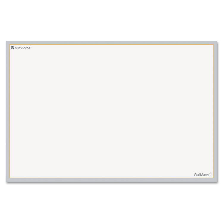 Wallmates Self-Adhesive Dry Erase Writing/planning Surface, 36 X 24, White/gray/orange Sheets, Undated