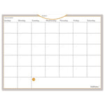 Wallmates Self-Adhesive Dry Erase Monthly Planning Surfaces, 24 X 18, White/gray/orange Sheets, Undated