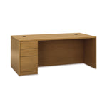 10500 Series "l" Workstation Left Pedestal Desk With Full-Height Pedestal, 72" X 36" X 29.5", Harvest