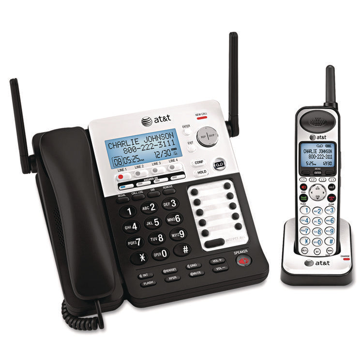 Sb67138 Dect 6.0 Phone/answering System, 4 Line, 1 Corded/1 Cordless Handset