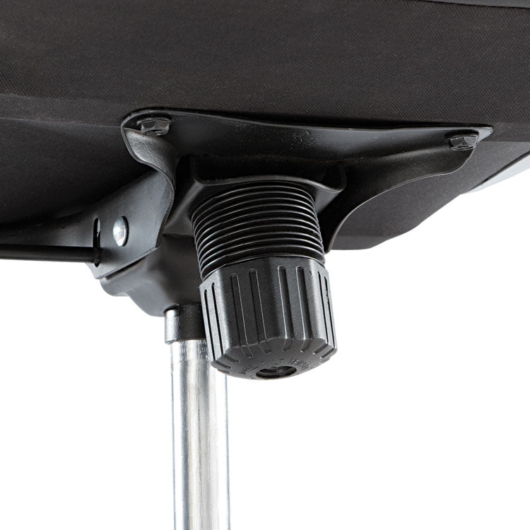 Alera Neratoli High-Back Slim Profile Chair, Faux Leather, 275 Lb Cap, 17.32" To 21.25" Seat Height, Black Seat/back, Chrome