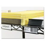 Wire Shelving Shelf Tag, Side Load, 3" Long, Gray, 10/Pack