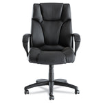 Alera Fraze Series Executive High-Back Swivel/tilt Bonded Leather Chair, Supports 275 Lb, 17.71" To 21.65" Seat Height, Black