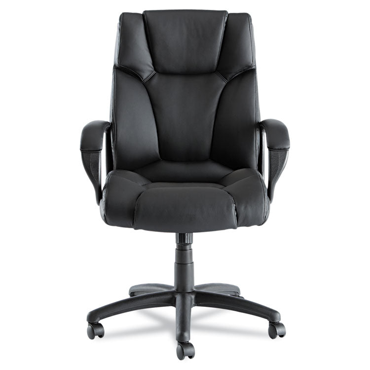 Alera Fraze Series Executive High-Back Swivel/tilt Bonded Leather Chair, Supports 275 Lb, 17.71" To 21.65" Seat Height, Black