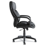 Alera Fraze Series Executive High-Back Swivel/tilt Bonded Leather Chair, Supports 275 Lb, 17.71" To 21.65" Seat Height, Black