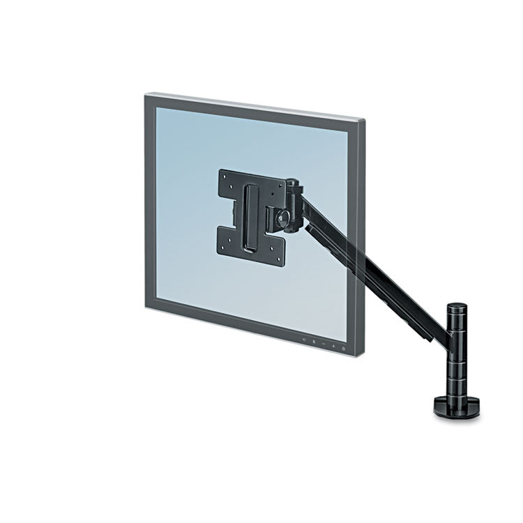 Designer Suites Flat Panel Monitor Arm, 180 Degree Rotation, 45 Degree Tilt, 360 Degree Pan, Black, Supports 20 Lb