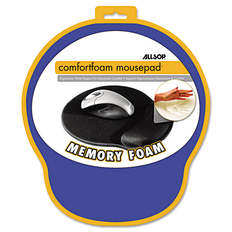 MousePad Pro Memory Foam Mouse Pad with Wrist Rest, 9 x 10, Blue