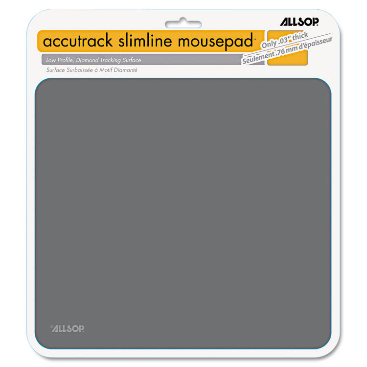 Accutrack Slimline Mouse Pad, 8.75 x 8, Graphite