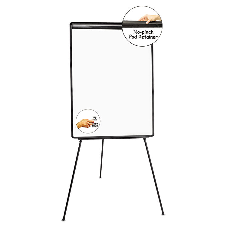 Dry Erase Board with Tripod Easel, 29" x 41", White Surface