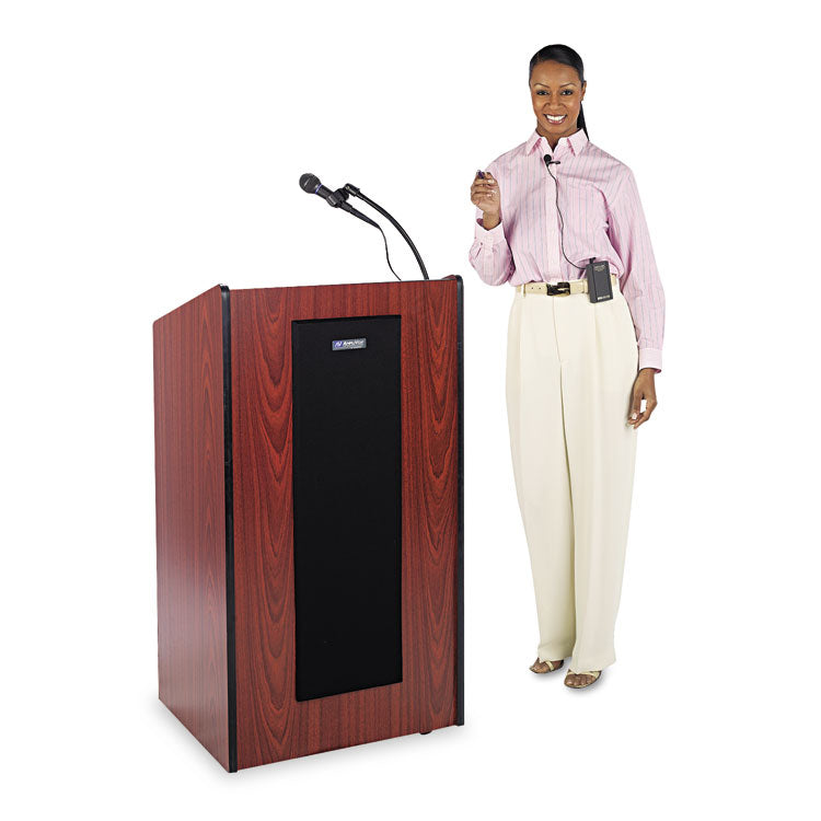Presidential Plus Wireless Lectern, 50 W, 25.5 X 20.5 X 46.5, Mahogany
