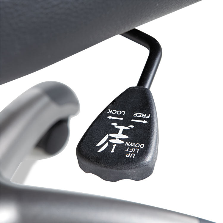 Executive Swivel/tilt Bonded Leather High-Back Chair, Supports Up To 250 Lb, 18.50" To 21.65" Seat Height, Black