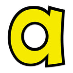 Ready Letters Playful Combo Set, 4" Tall, Yellow Characters, Black Background, 216/Set