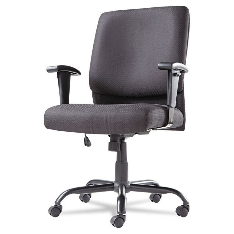 Big/tall Swivel/tilt Mid-Back Chair, Supports Up To 450 Lb, 19.29" To 23.22" Seat Height, Black