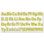 Ready Letters Playful Combo Set, 4" Tall, Yellow Characters, Black Background, 216/Set