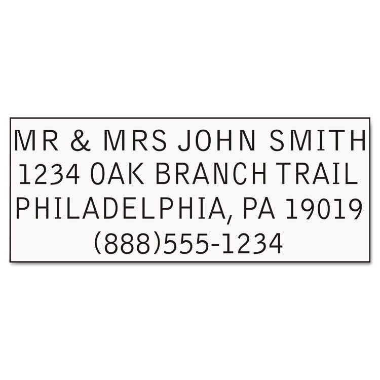 Printy Do It Yourself Self-Inking Message Stamp, 0.75" x 1.88", Black