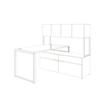 Voi O-Leg Support For Low Credenza, 2 X 29.75 X 7, Platinum Metallic