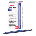 Rolling Writer Rollerball Pen, Stick, Medium 0.8 mm, Blue Ink, Blue Barrel, Dozen