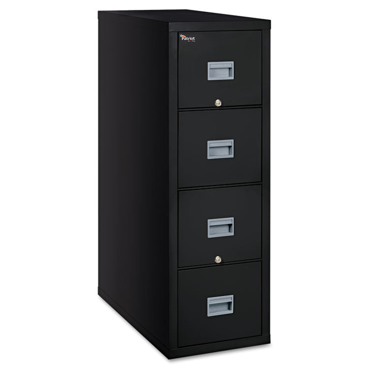 Patriot By Fireking Insulated Fire File, 1-Hour Fire Protection, 4 Legal-Size File Drawers, Black, 20.75" X 31.63" X 52.75"